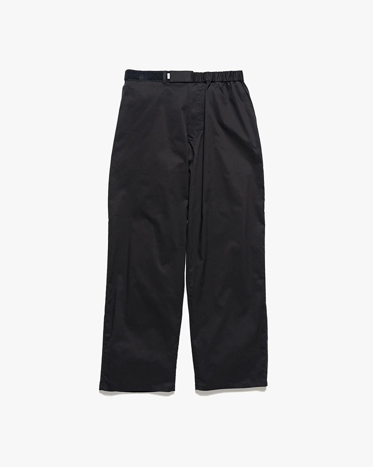 Graphpaper (MEN) / Solotex Twill Slim Waisted Wide Tapered Chef Pants / BLACK