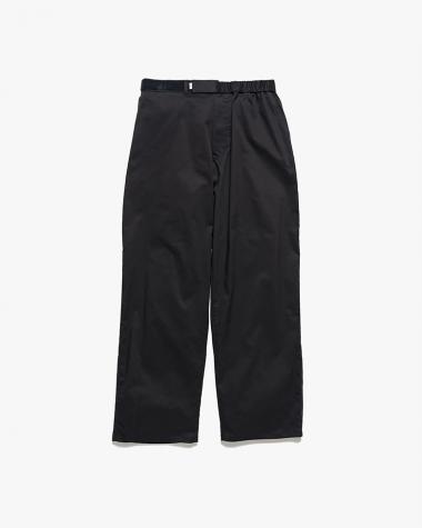  / Solotex Twill Slim Waisted Wide Tapered Chef Pants / BLACK