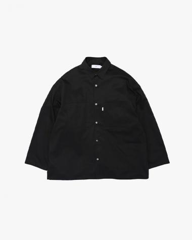 / Solotex Twill L/S Oversized Box Shirt / BLACK