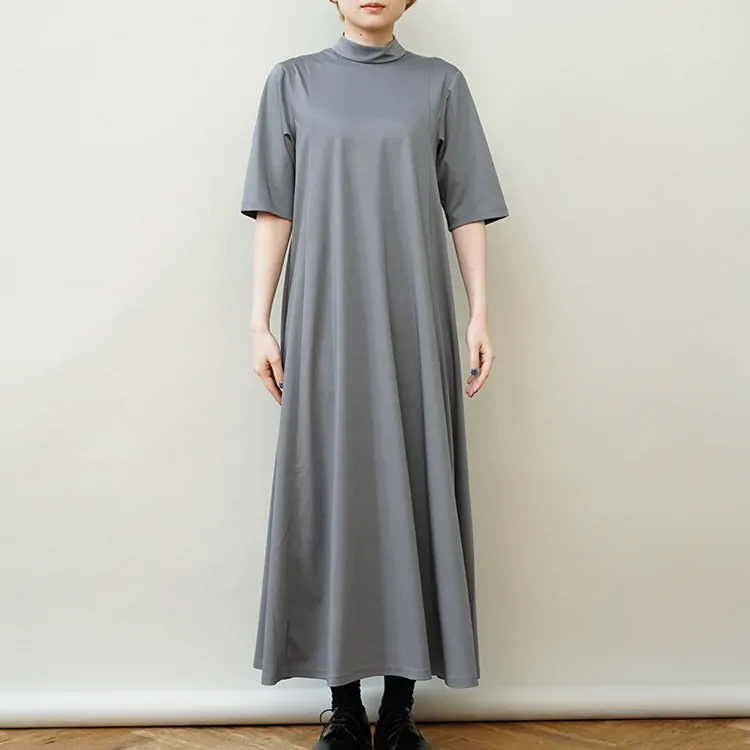 Graphpaper (WOMEN) / Fine Smooth Mock Neck / GRAY