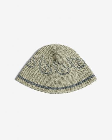  / Crocheted Cotton Bucket Hat / BEIGE