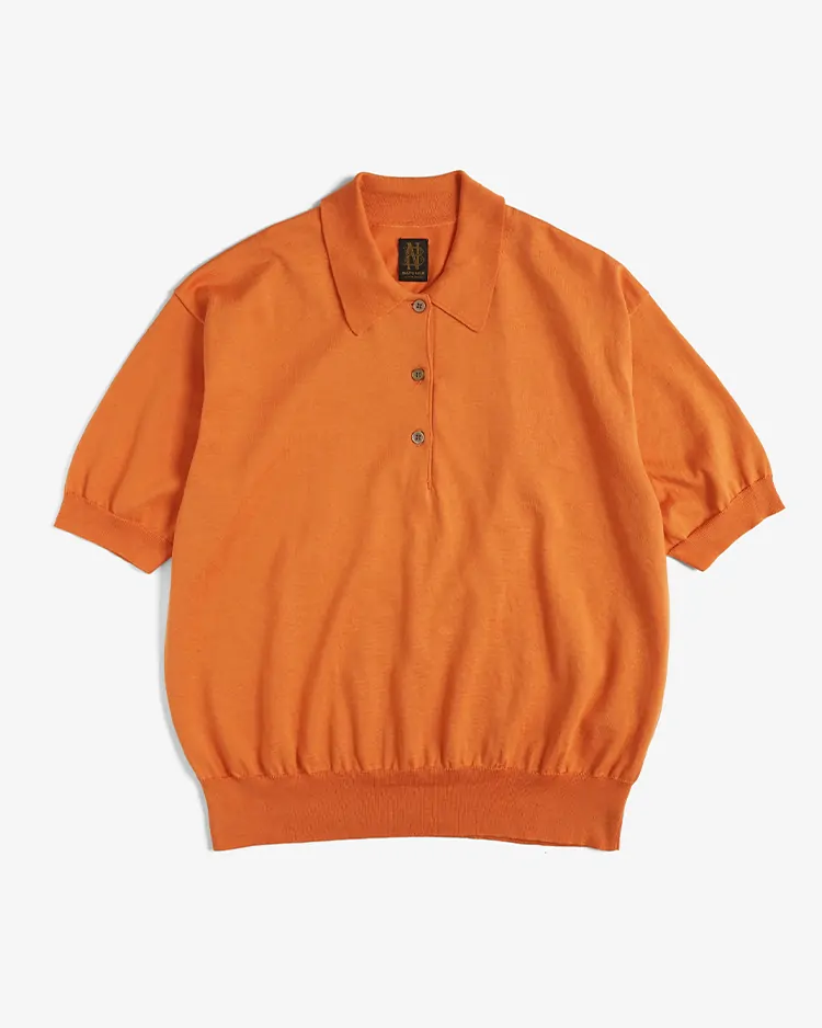 BATONER (WOMEN) / THE SEAISLAND COTTON HIGH GAUGE POLO S/S / ORANGE