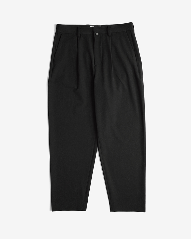 YAECA (MEN) / TUCK TAPERED - 2WAY PANTS / CHARCOAL