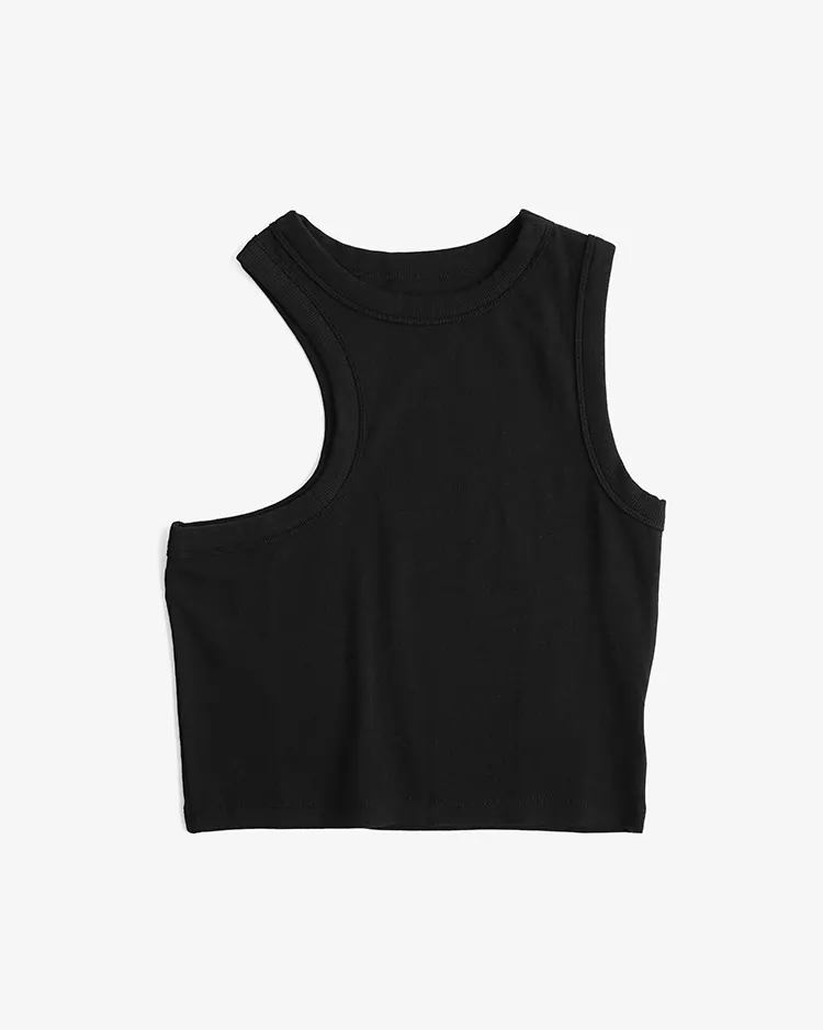 TW / Asymmetry Rib Tank / BLACK