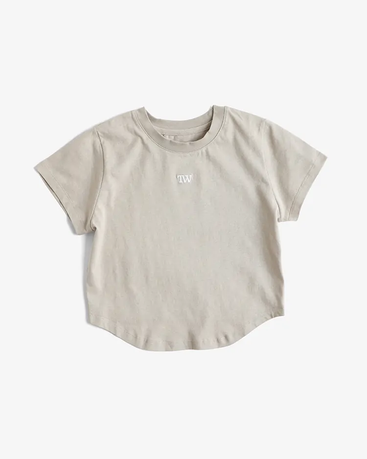 TW / Round Hem s/s Tee / BEIGE