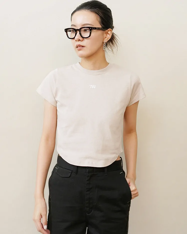 TW / Round Hem s/s Tee / BEIGE