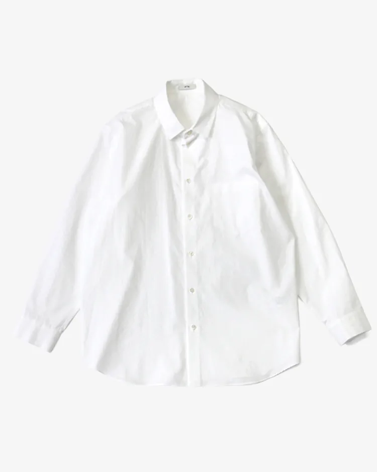 ATON (WOMEN) / SUVIN BROAD STANDARD SHIRT / WHITE
