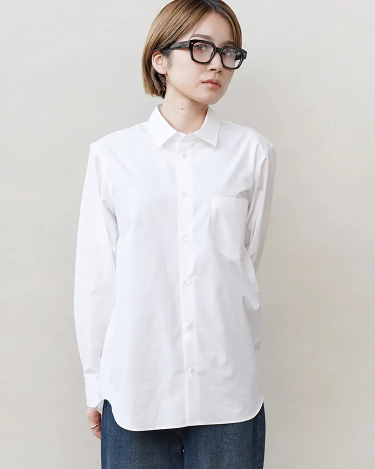 ATON (WOMEN) / SUVIN BROAD STANDARD SHIRT / WHITE
