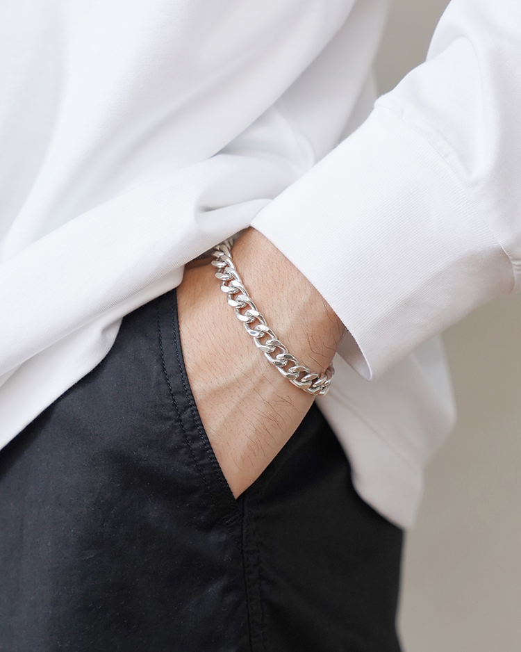 Garden of eden / CURB CHAIN HORSE SHOE BACKLE BRACELET (24AW059)