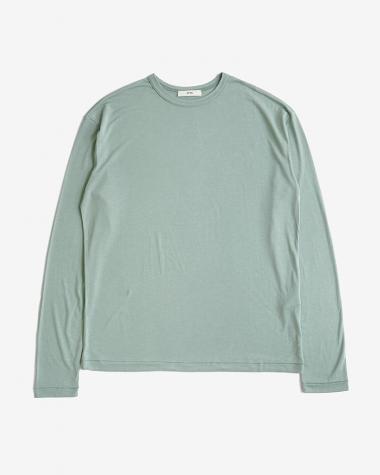 ATON (WOMEN) / MODAL SILK JERSEY CREWNECK PULLOVER / MINT