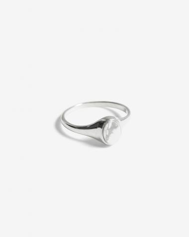 Garden of eden / SIGNET OVAL RING / HOWLITE (24AW028)