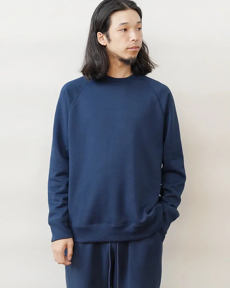 ATON (MEN) / ZERO TSURI URAKE SWEATSHIRT / NAVY