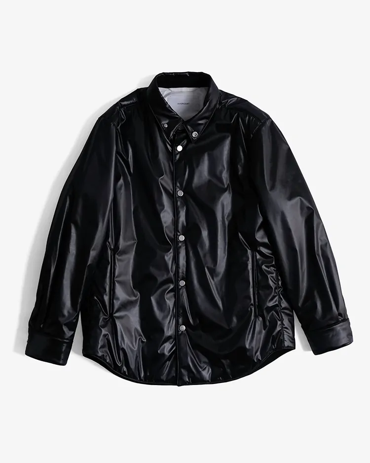 OVERCOAT / Nylon Puffer Shirt Jacket / D.NAVY