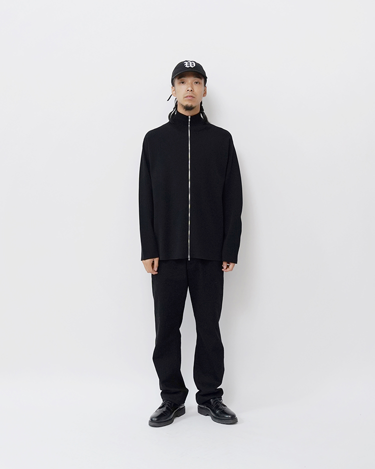 32G SMOOTH WOOL DRIVERS KNIT / BLACK | BATONER (MEN)(バトナー 