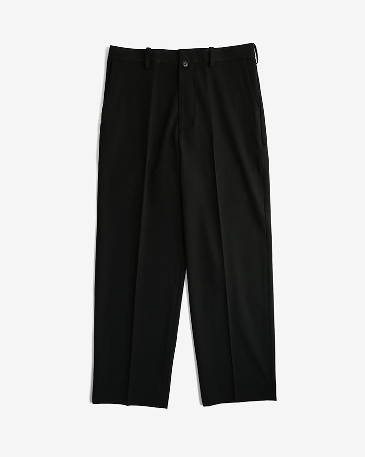 YAECA (MEN) / WIDE TAPERED - 2WAY PANTS / BLACK