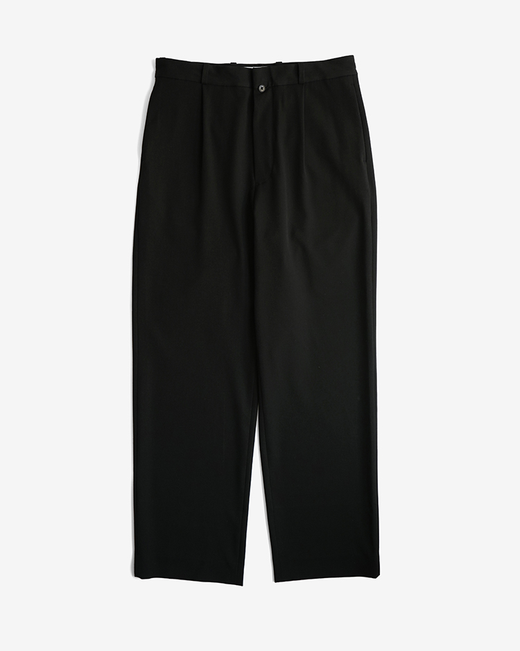 YAECA (MEN) / TUCK STRAIGHT - 2WAY PANTS / BLACK