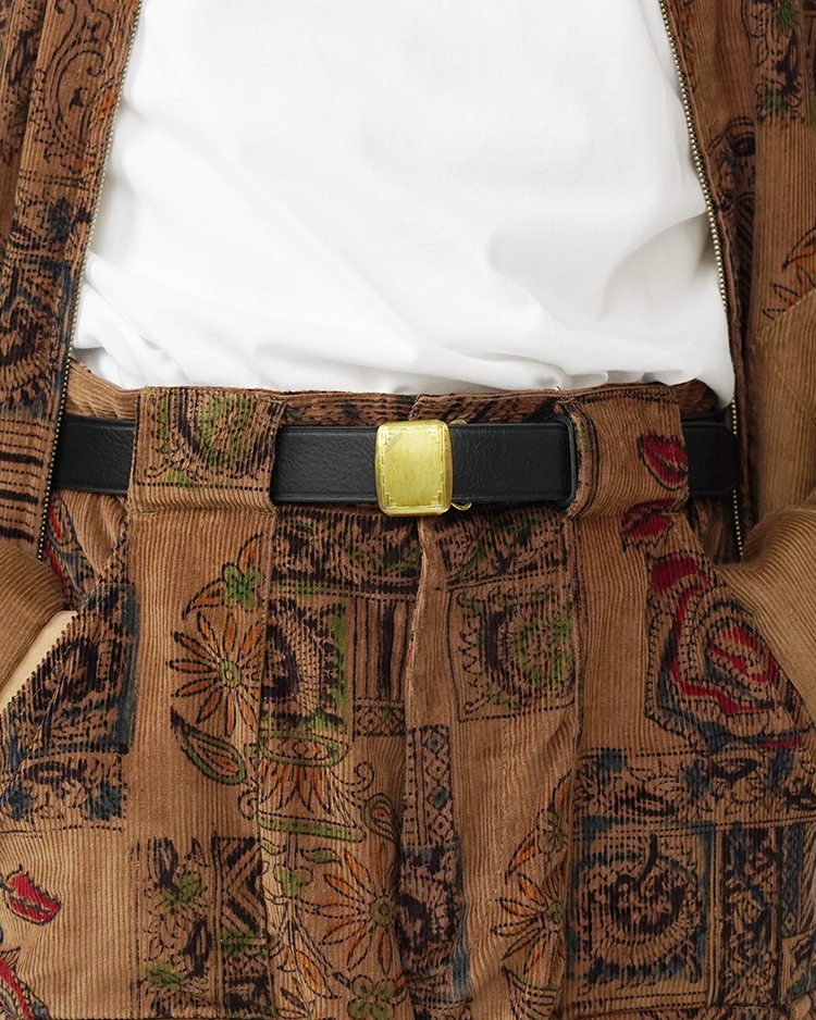 PHIGVEL / Leather Long Bill Cap / BLACK