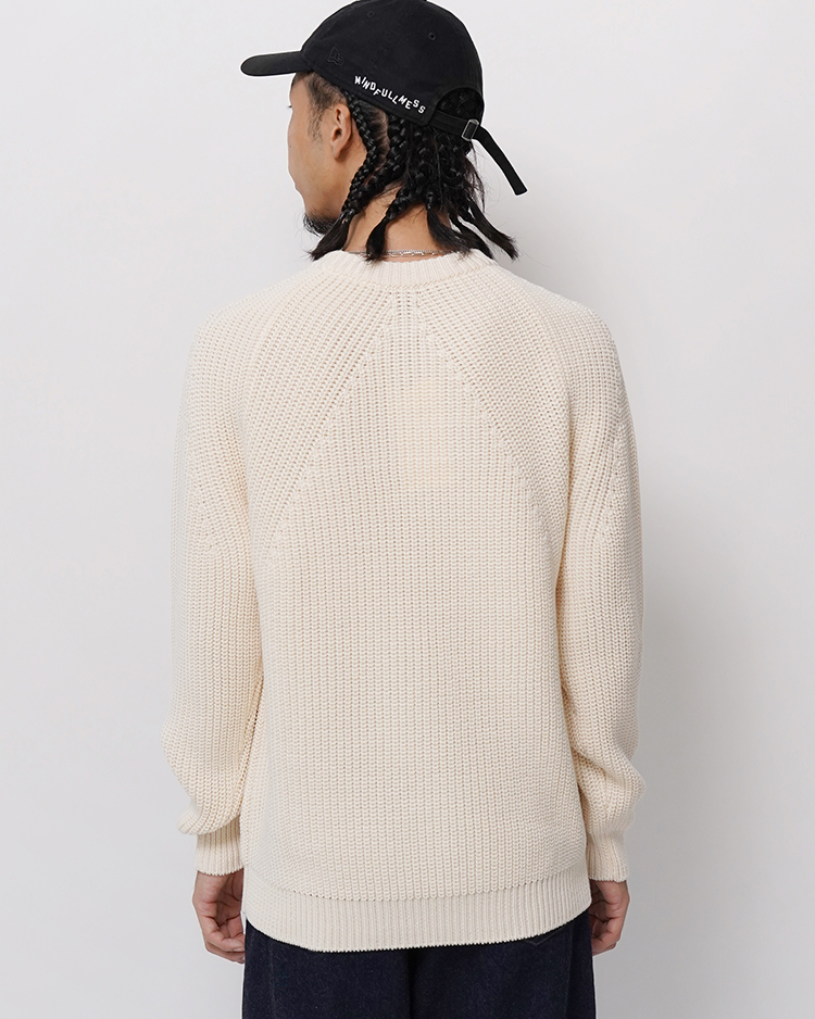 SIGNATURE CREW NECK / IVORY | BATONER (MEN)(バトナー) | KNIT SIGNATURE CREW NECK / IVORY | BATONER (MEN)(バトナー) | KNIT