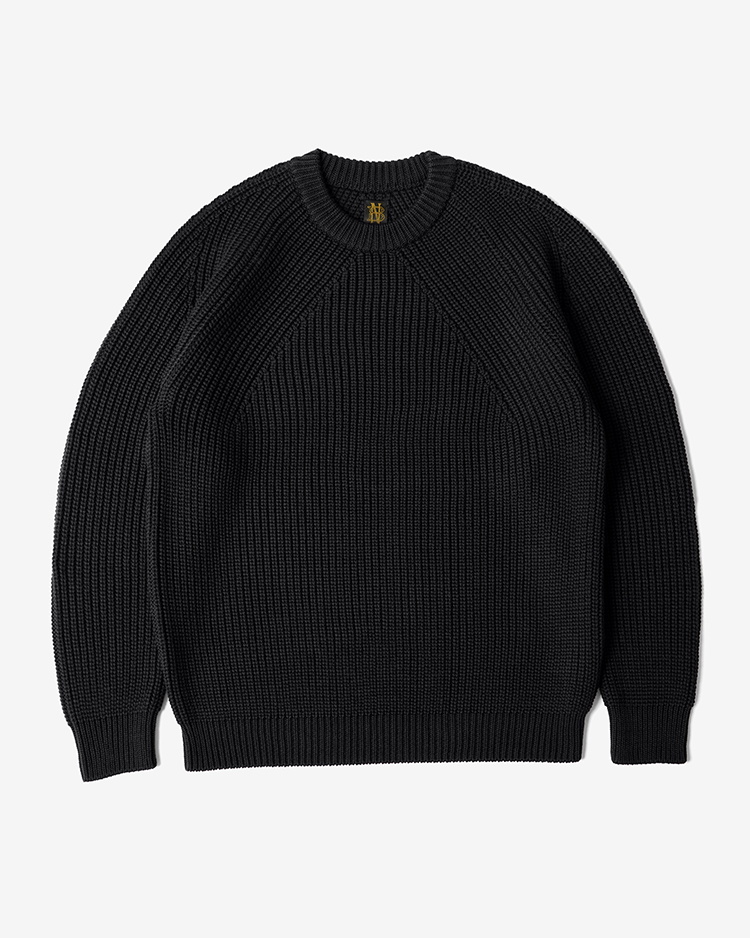 BATONER (MEN) /SIGNATURE CREW NECK / BLACK