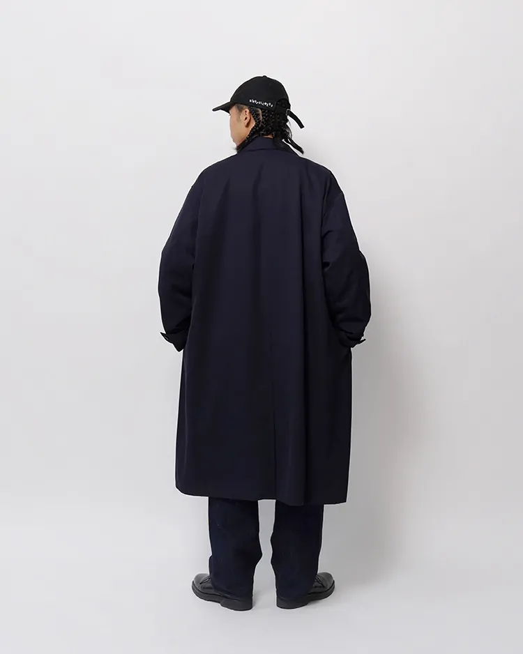 Scale Off Wool Balmacaan Coat 黒　2 Graphpaper グラフペーパー Scale Off Wool Balmacaan Coat