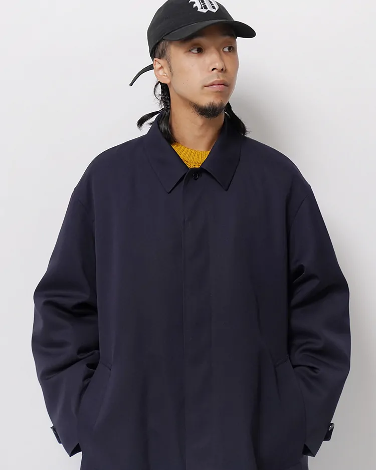 Scale Off Wool Balmacaan Coat / NAVY | Graphpaper (MEN)(グラフ