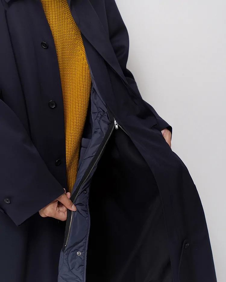 Scale Off Wool Balmacaan Coat ブラック2 Graphpaper グラフペーパー Scale Off Wool Balmacaan Coat