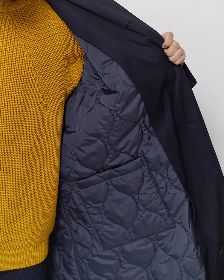 Scale Off Wool Balmacaan Coat / NAVY | Graphpaper (MEN)(グラフ