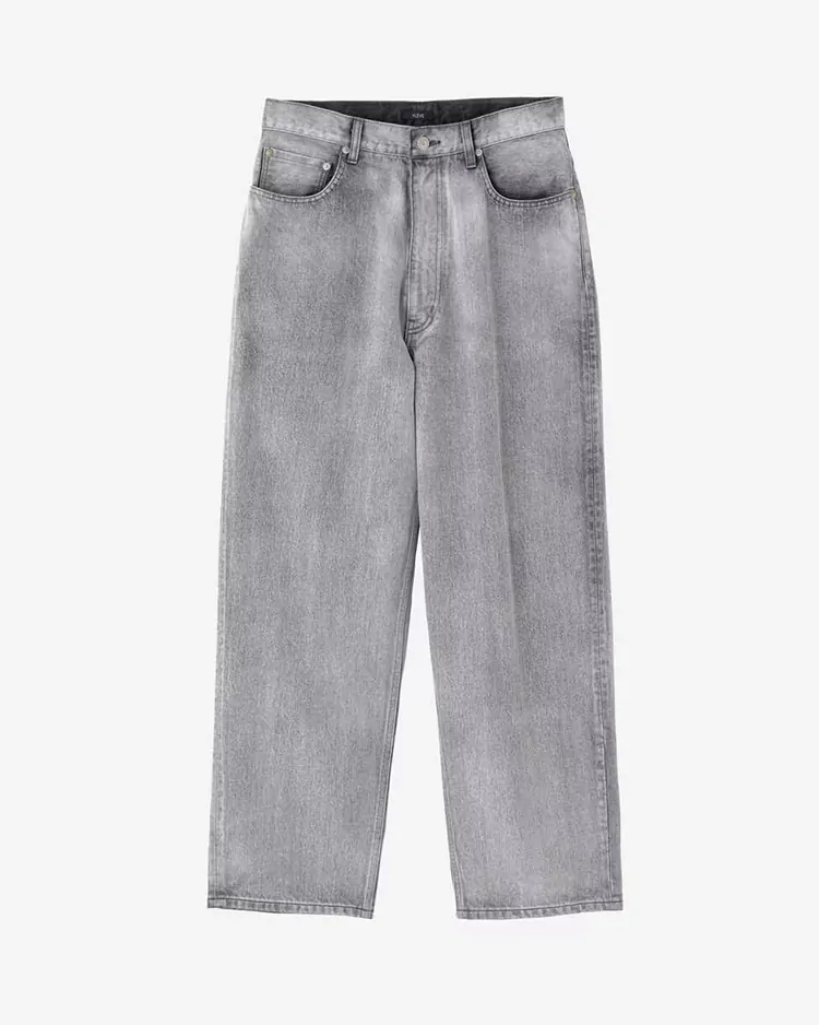 YLÈVE (MEN) / 13.5oz DENIM BAGGY FADE / BLACK