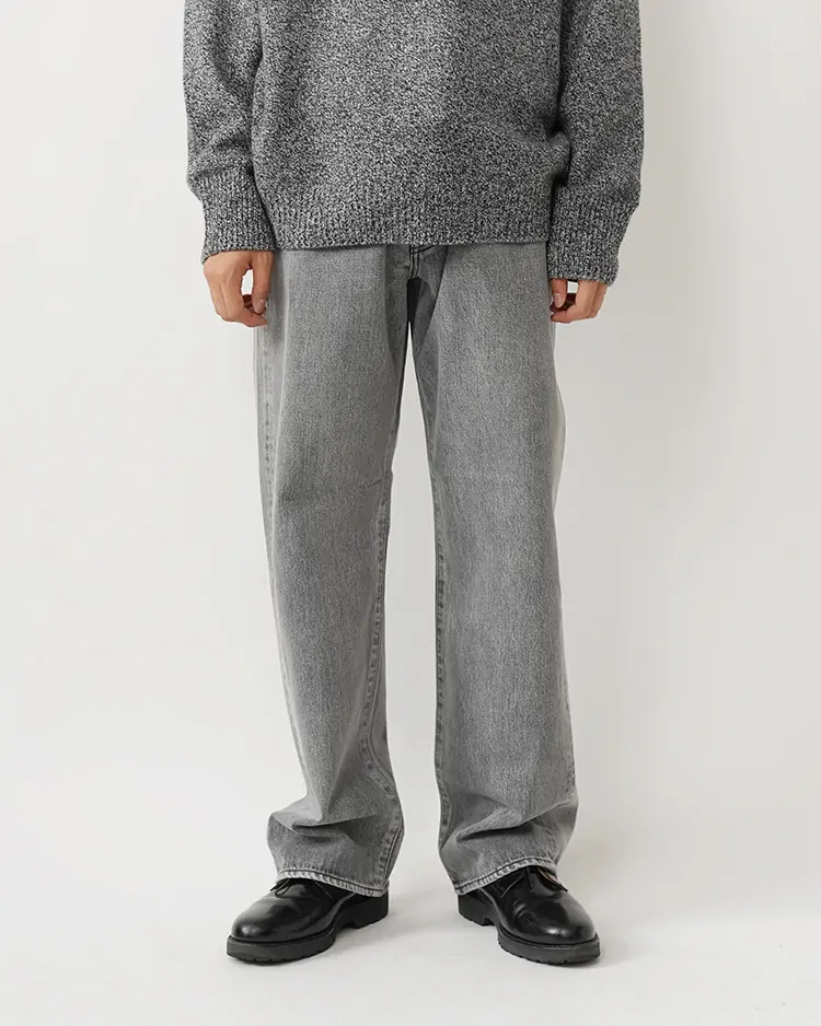 YLÈVE (MEN) / 13.5oz DENIM STRAIGHT FADE / BLACK