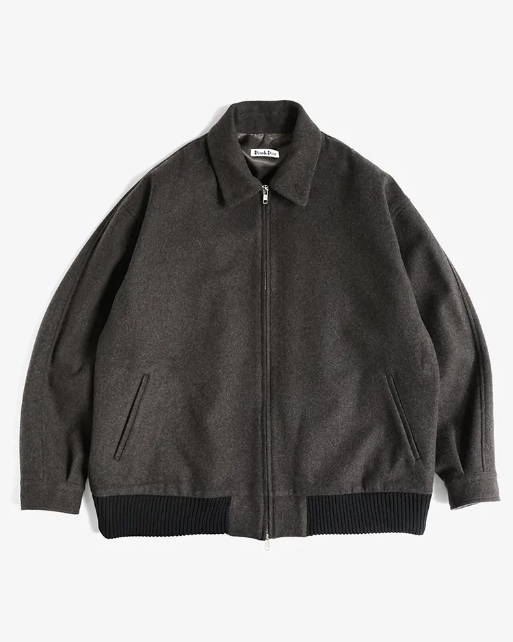 Dice&Dice / WOOL MELTON FLIGHT JACKET / BROWN