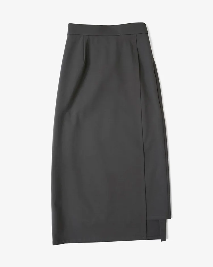 Graphpaper (WOMEN) / Compact Ponte Wrap Skirt / C.GRAY