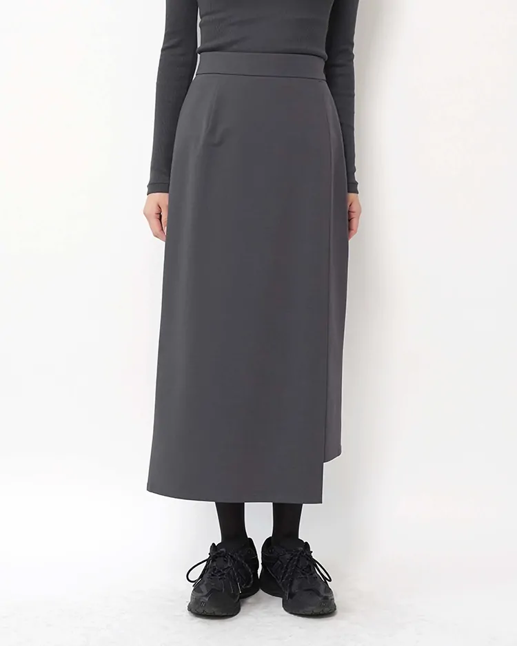 Graphpaper (WOMEN) / Compact Ponte Wrap Skirt / C.GRAY