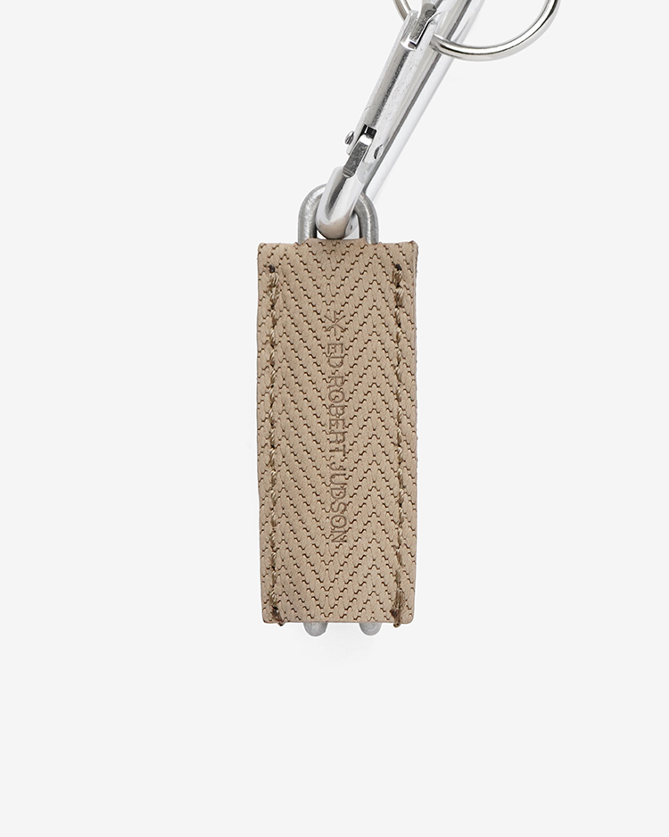CLIX - SPRING CLIP KEY HOLDER - HERRINGBONE / BEIGE | ED