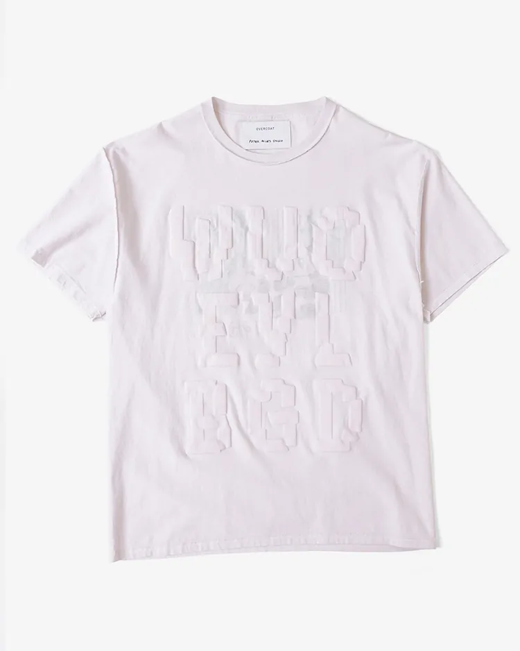 OVERCOAT / Overdyed and Printed T-shirt We Buy Gold / LILAC