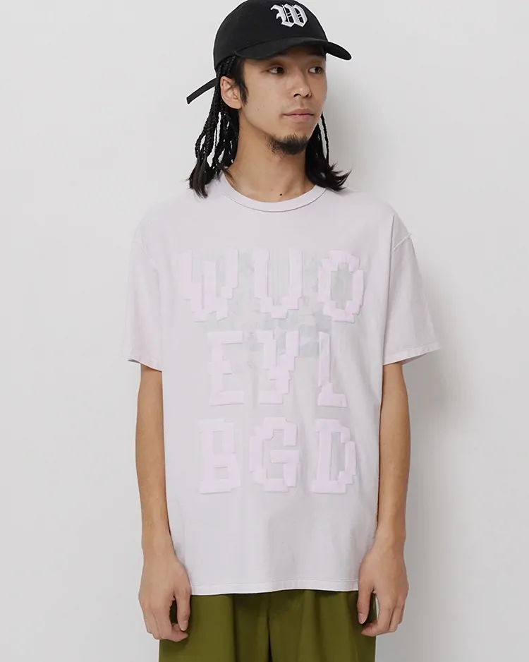 OVERCOAT / Overdyed and Printed T-shirt We Buy Gold / LILAC