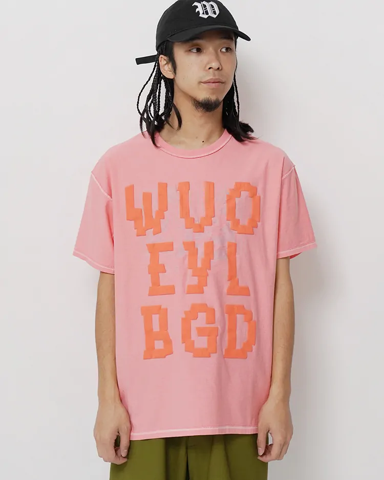 OVERCOAT / Overdyed and Printed T-shirt We Buy Gold / CORAL