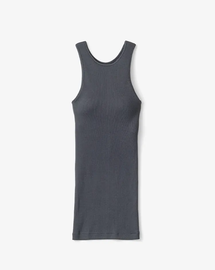 Graphpaper (WOMEN) / American Sea Island Cotton American Sleeve Tank Top / GRAY
