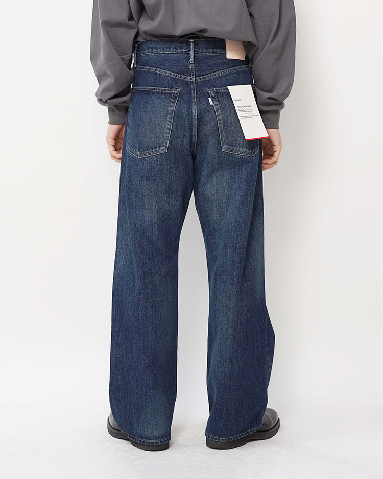 Selvage Denim Five Pocket Wide Straight Pants / INDIGO DARK Selvage Denim Five Pocket Wide Straight Pants / INDIGO DARK