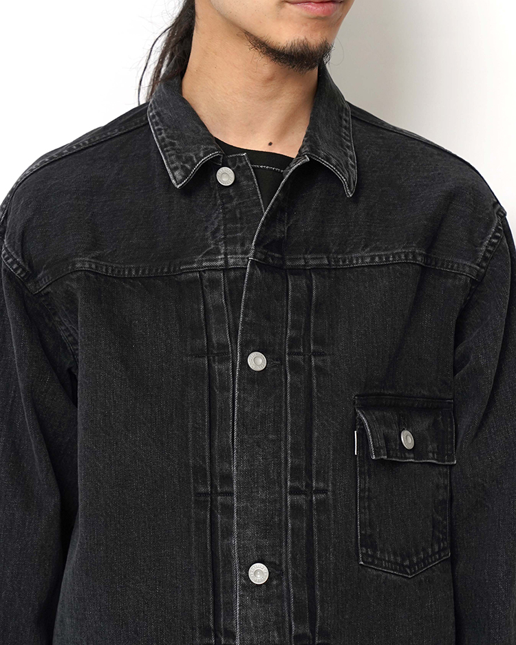 CLASSIC FADED JEAN JACKET / BLACK (FADE) | PHIGVEL CLASSIC FADED JEAN JACKET / BLACK (FADE) | PHIGVEL