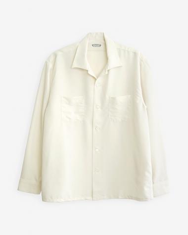  / OPEN COLLER SHIRT / NATURAL