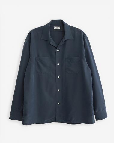  / OPEN COLLER SHIRT / NAVY