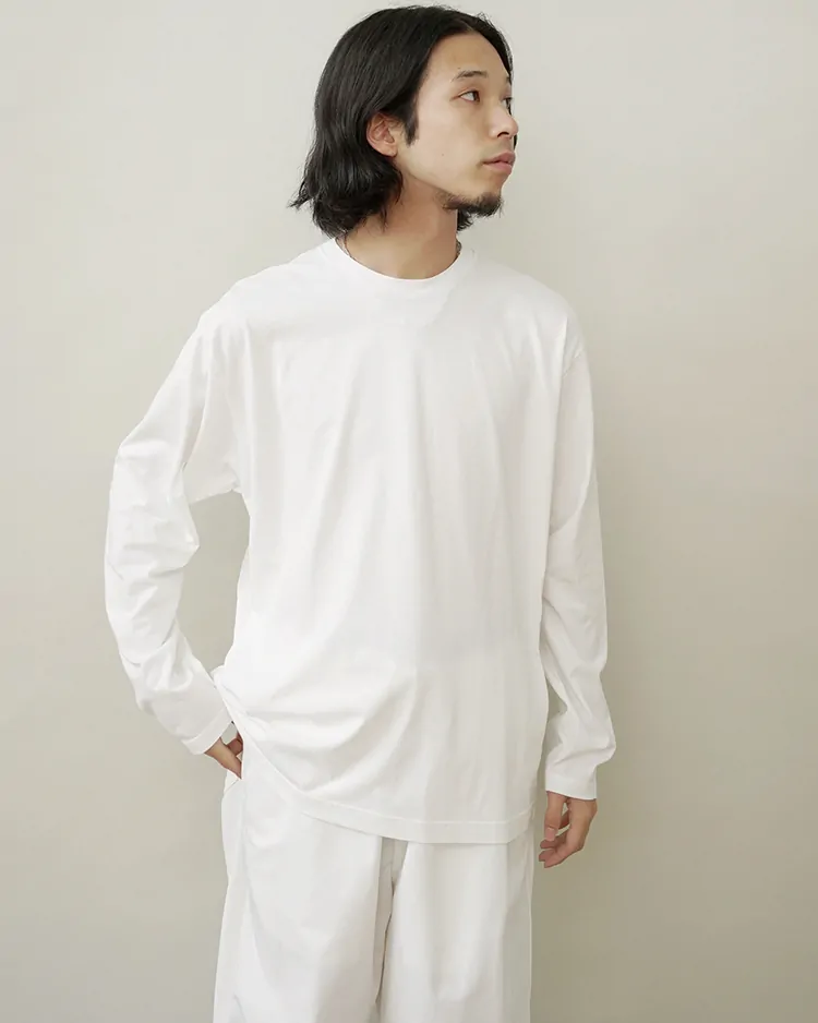 Y / ORGANIC COTTON JERSEY L/S T / WHITE