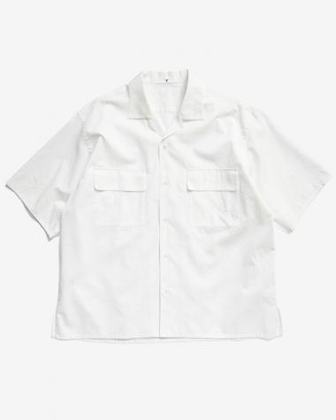  / ORGANIC COTTON WASHER SATIN OPEN/C SH / WHITE