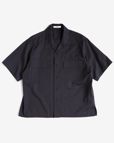  / ORGANIC COTTON WASHER SATIN OPEN/C SH / NAVY