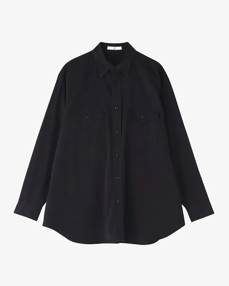 Y / ORGANIC COTTON HIGH DENSITY SATIN SH / NAVY