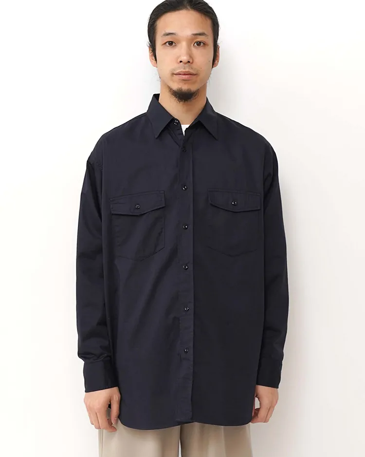 Y / ORGANIC COTTON HIGH DENSITY SATIN SH / NAVY