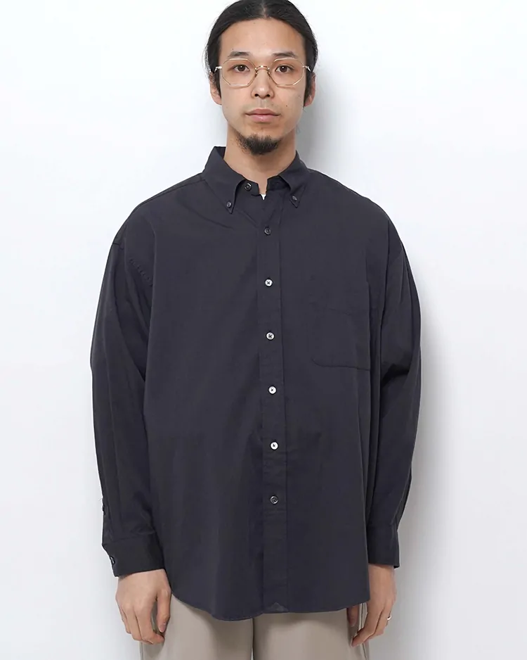 Y / ORGANIC COTTON WASHER SATIN SH / NAVY