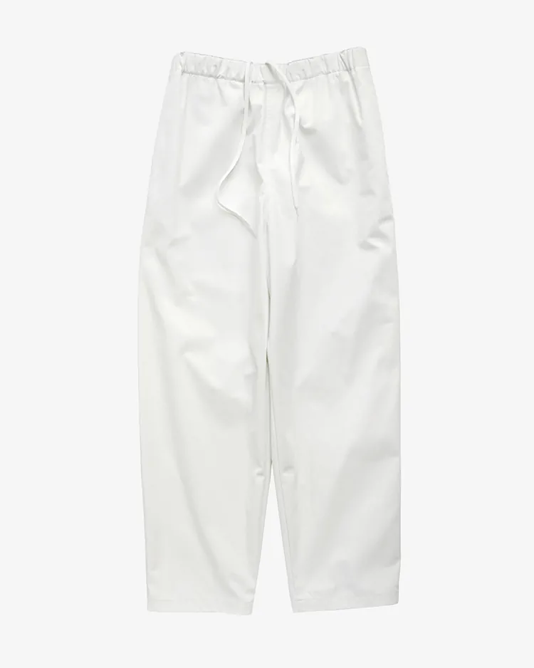 Y / ORGANIC COTTON / RECYCLE POLYESTER TWILL TAPERED EASY TR / WHITE