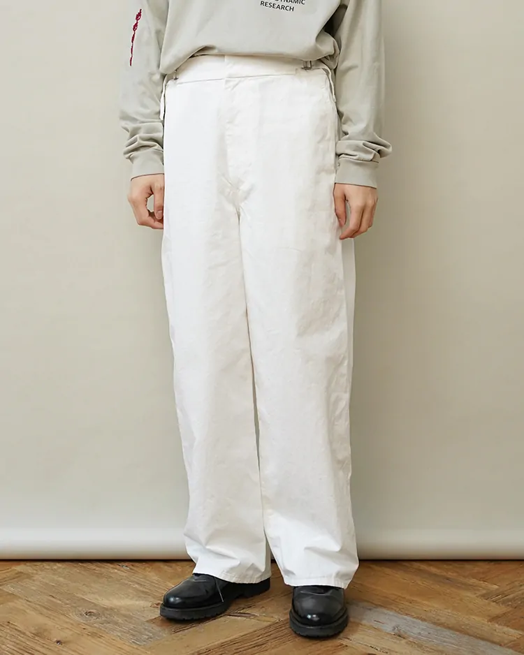 Y / ORGANIC COTTON CHINO ADJUSTER TR / WHITE