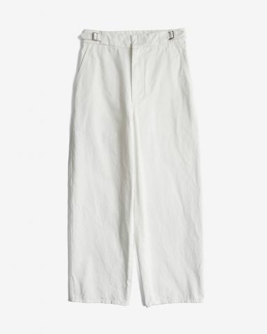 Y / ORGANIC COTTON CHINO ADJUSTER TR / WHITE